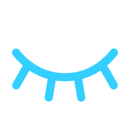 Minimalist closed eye illustration