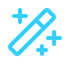 Illustration of a magic wand symbol