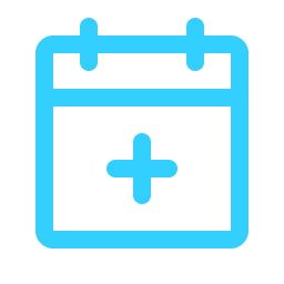 Calendar icon with plus sign