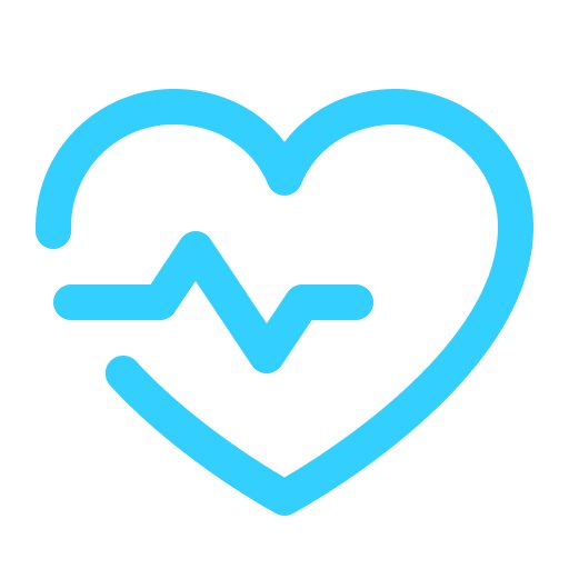 Heart with heartbeat line icon