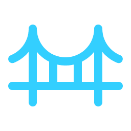 Minimalist bridge graphic design