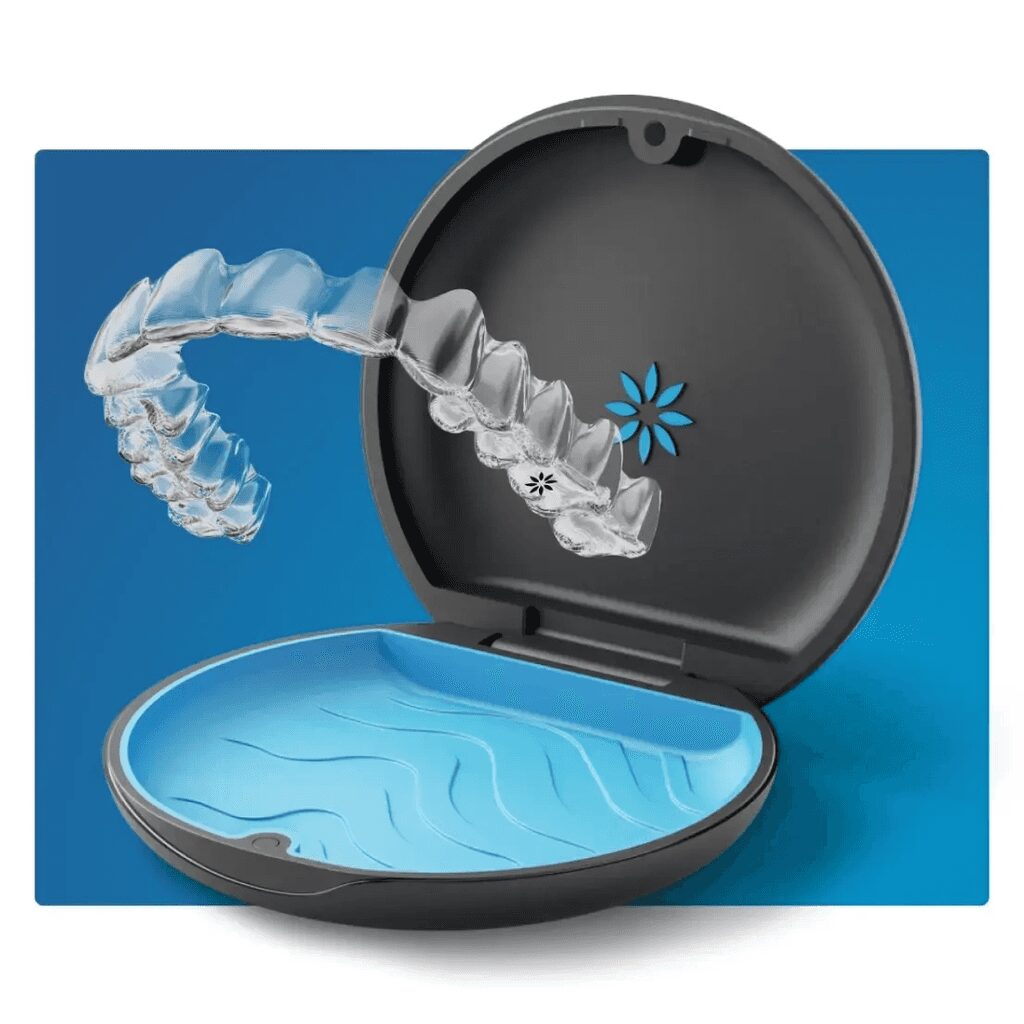 Clear aligners with protective case